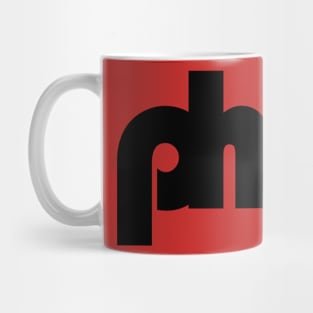 Phat Design in Black Fun skateboarding design Mug